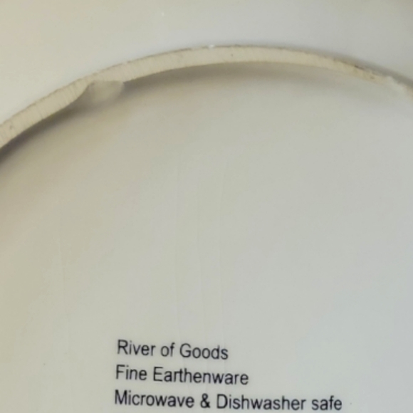 1 Vtg Plate "River Of Goods" Yellow Maple Leaf Acorn Bonne Faience Salad Dessert - Picture 4 of 4